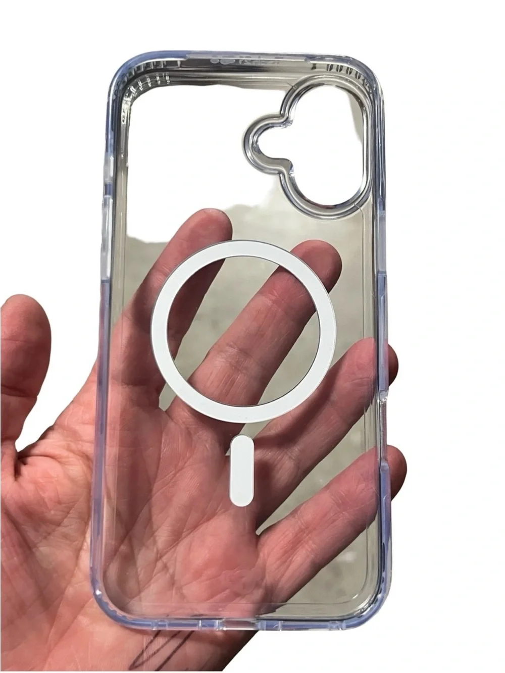 tech21 EvoClear Case for 2024 iPhone Plus - Clear with White Accents